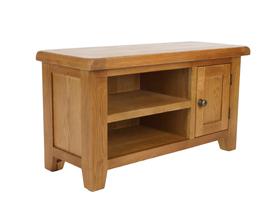 Torino Small Real Hardwood Oak TV Unit - Image 2